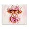 Stupell Industries Pretty In Pink Cow Canvas, design by Shawna Stewart